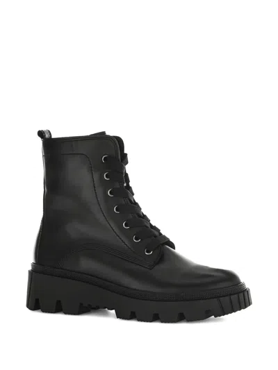 Gabor Lace-up Combat Boots In Multi