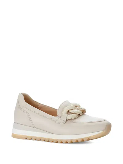 Gabor Chain-link Leather Loafers In Multi