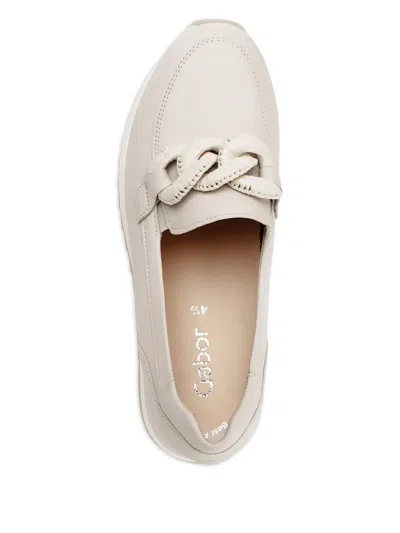 Gabor Chain-link Leather Loafers In Multi