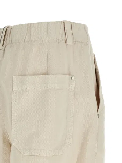 Brunello Cucinelli Women Cotton And Linen Shorts With Jewellery In Multi