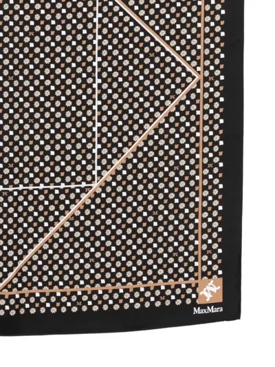 Max Mara Pattern Scarf In Black