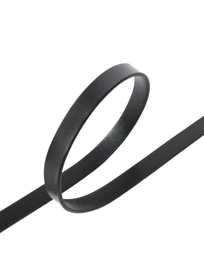 Pinko Black Solid Ring Embellished Belt In Black