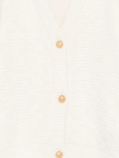 Balmain Button-up Cardigan In Neutral