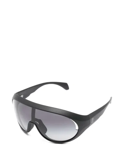 Moncler Shield-frame Sunglasses In Black