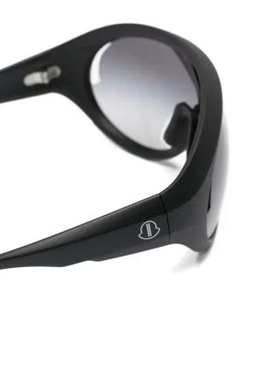 Moncler Shield-frame Sunglasses In Black