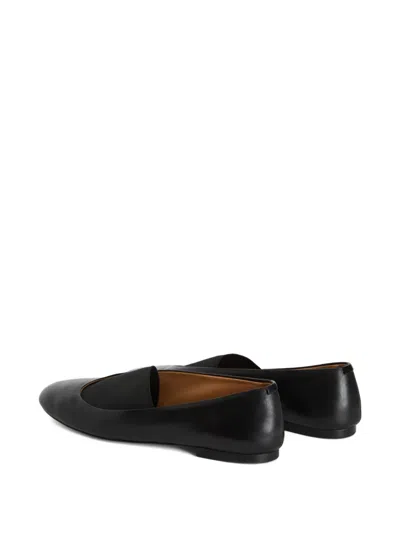 Jil Sander Calf Leather Slip-on Flat In Black