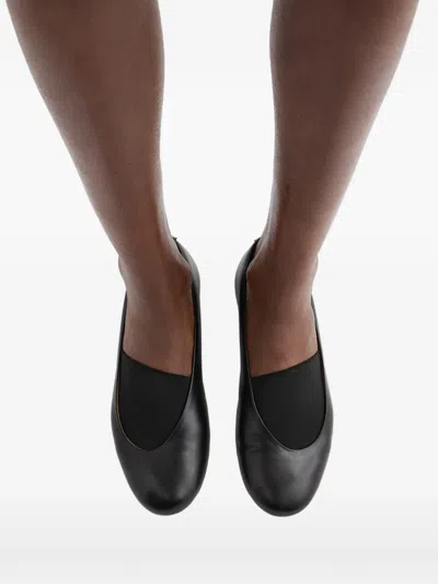 Jil Sander Calf Leather Slip-on Flat In Black