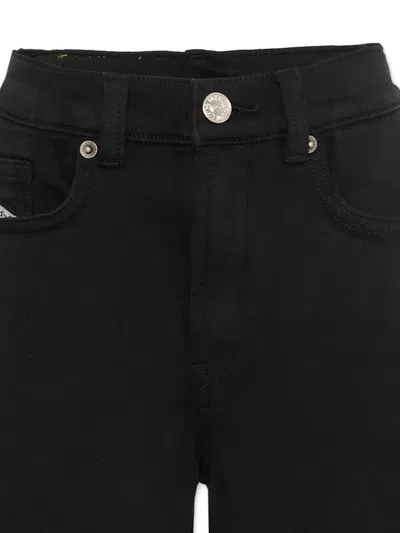 Diesel Belt-loop Button Shorts In Black