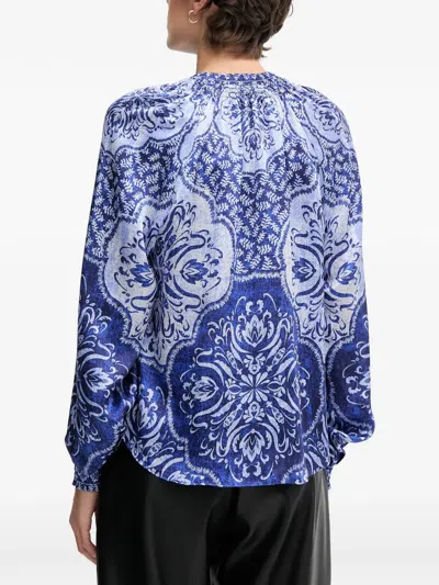 Hale Bob Marianna Printed Button Top In Multi