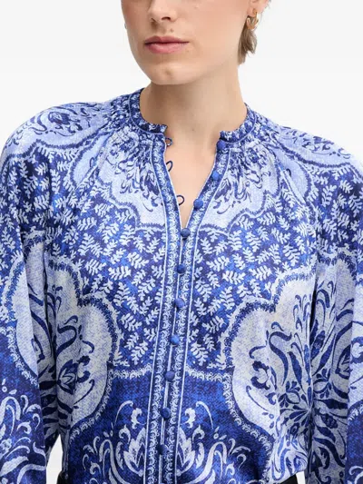 Hale Bob Marianna Printed Button Top In Multi