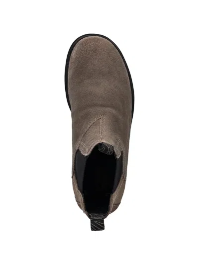 Jeep Suede Pull-tab Boots In Brown