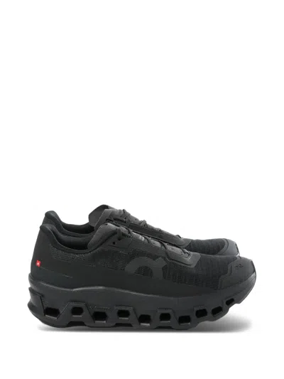 On Running Black Mesh Cloudmster Sneakers In Black