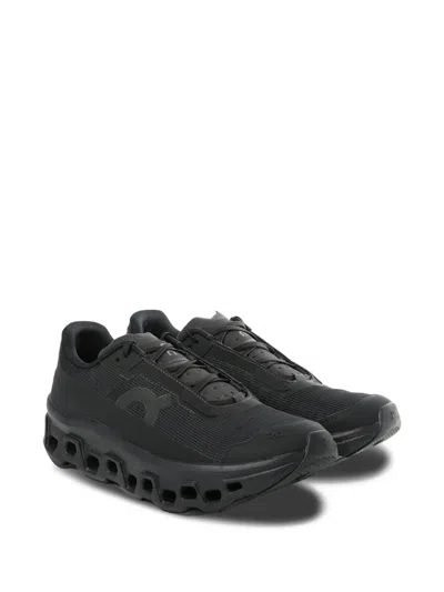 On Running Black Mesh Cloudmster Sneakers In Black