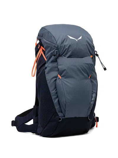 Salewa Logo Appliqué Drawstring Backpack In Blue