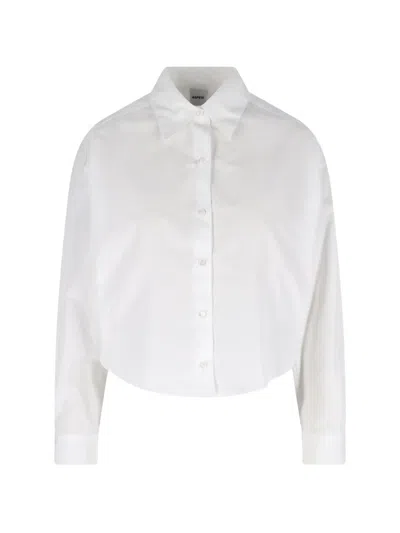 Aspesi Shirt Style Top Collared Neck Long Sleeves In White
