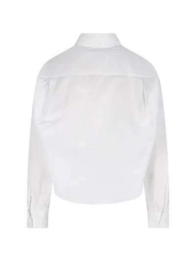 Aspesi Shirt Style Top Collared Neck Long Sleeves In White