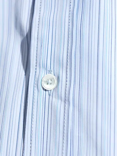 Paul Smith Stripe Patterned Buttoned Shirt In Blue
