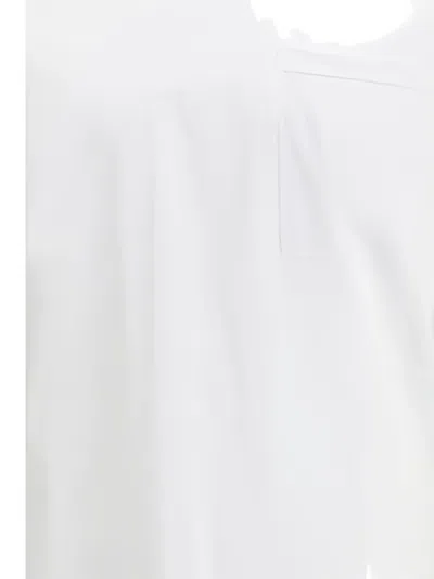 Cruna Crew-neck Patch Pocket T-shirt In White