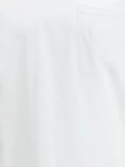 Cruna Crew-neck Patch Pocket T-shirt In White