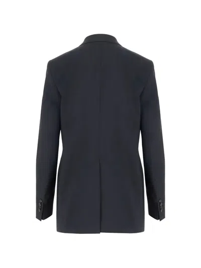 Tagliatore Single Breasted Virgin Wool Stretch Jacket In Blue