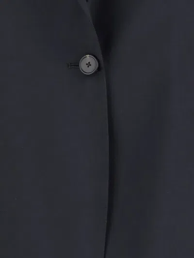 Tagliatore Single Breasted Virgin Wool Stretch Jacket In Blue