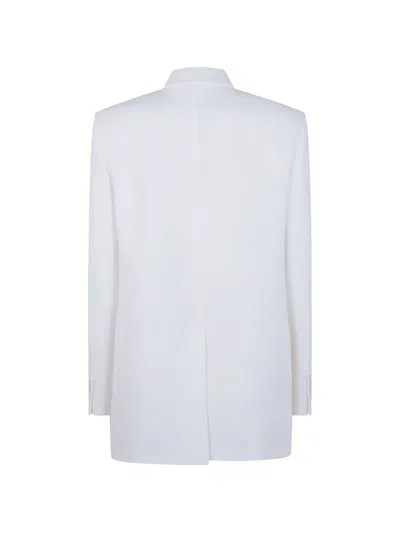 Max Mara Buttoned Blazer In White