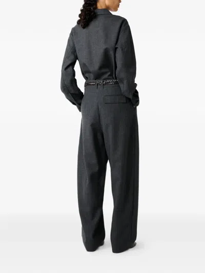 Studio Nicholson Half-placket Drop-shoulder Pinole Shirt In Gray