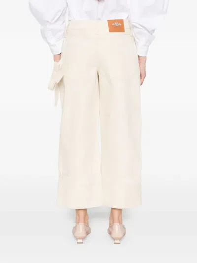 Simone Rocha Belt-loop Jeans In Neutral