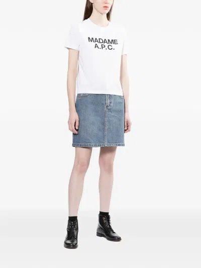 Apc Stonewashed Indigo In White