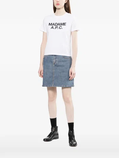 Apc Stonewashed Indigo In White