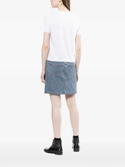 Apc Stonewashed Indigo In White