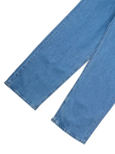 皮质贴花牛仔裤