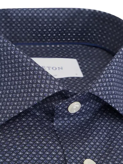 Eton Patterned Shirt In Blue