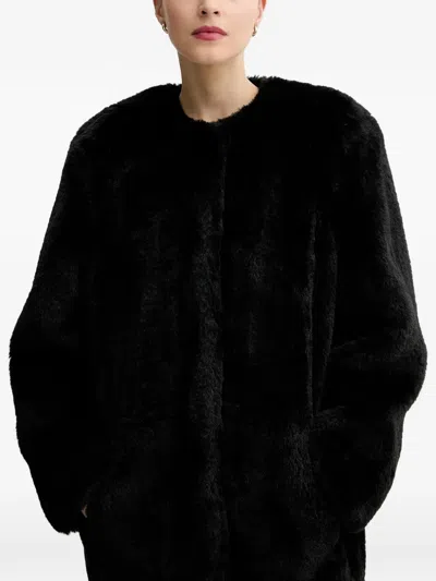 Stand Studio Gracelyn Buttoned Coat In Black