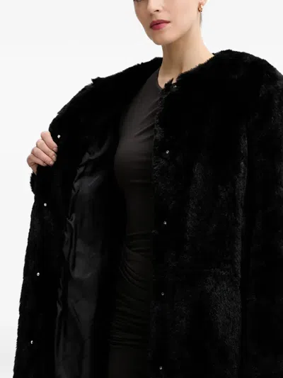 Stand Studio Gracelyn Buttoned Coat In Black