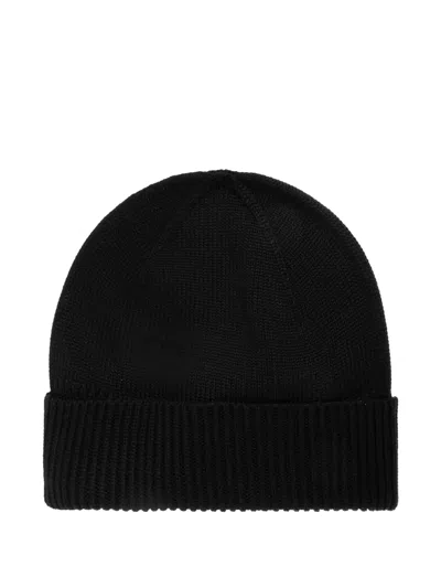 Dsquared2 Logo-patch Beanie Hat Set In Black