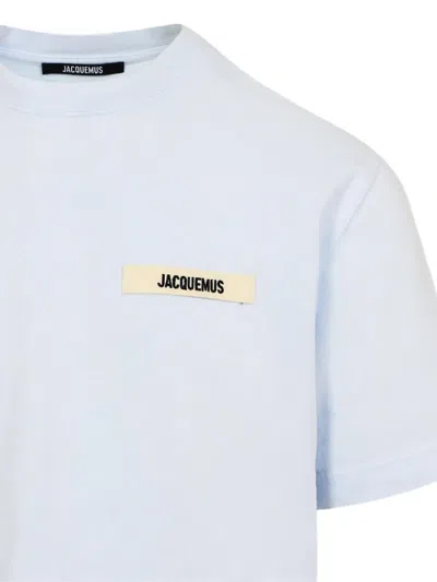 Jacquemus Mens Light Blue Le T-shirt Logo-tab Cotton T-shirt Xl In Blue