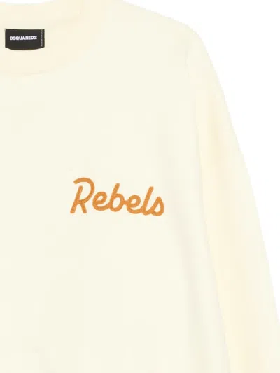 Dsquared2 Cotton Sweatshirt In Neutral