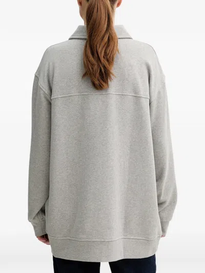 Stand Studio Collar Graphic Sweatshirt In Gray
