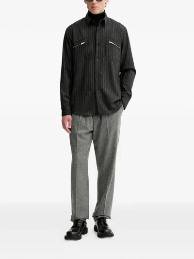 Iceberg Drawstring Button Pocket Trousers In Gray