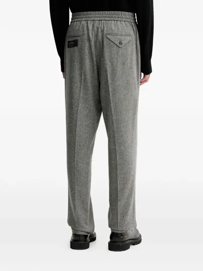 Iceberg Drawstring Button Pocket Trousers In Gray