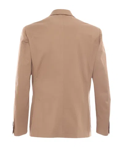Lardini Rome Double-breasted Tailored Jacket In Brown
