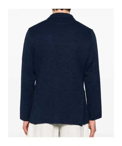 Lardini Double-breasted Blazer In Blue