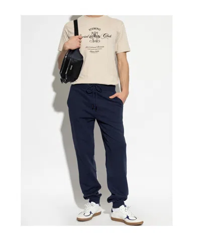 Iceberg Drawstring Track Pants In Blue
