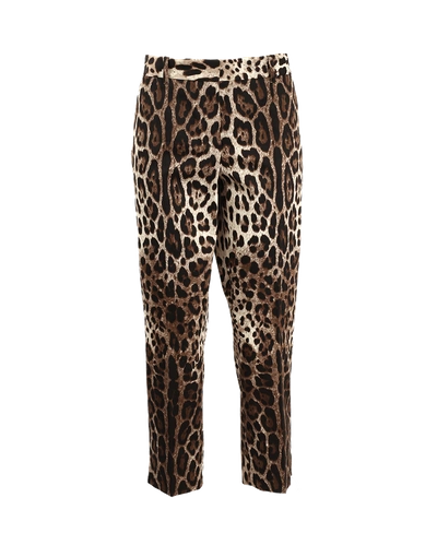 Dolce & Gabbana Pants In Printed Cotton In Leopard