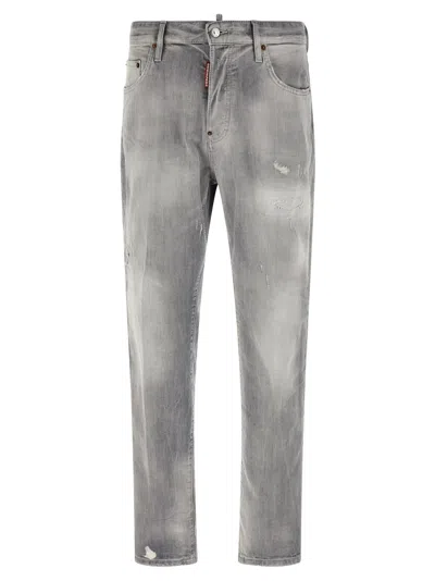 Dsquared2 642 Jeans Light Wash Grey In Gray