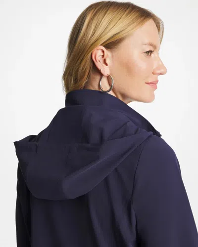 Chico's Zip Front Jacket In Blue In Blue