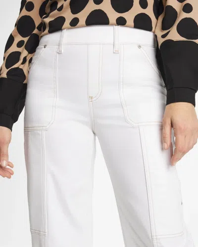 Chico's Utility Wide Pull-on Crop In White In White
