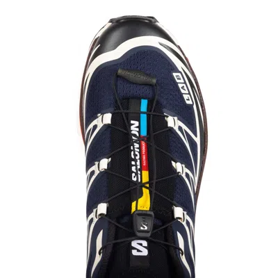 Salomon Xt-6 Blue Sneaker With Logo Applied On The Tongue And Chunky Sole In Fabric Unisex In Multi