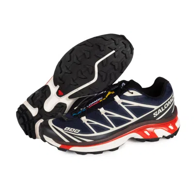 Salomon Xt-6 Blue Sneaker With Logo Applied On The Tongue And Chunky Sole In Fabric Unisex In Multi